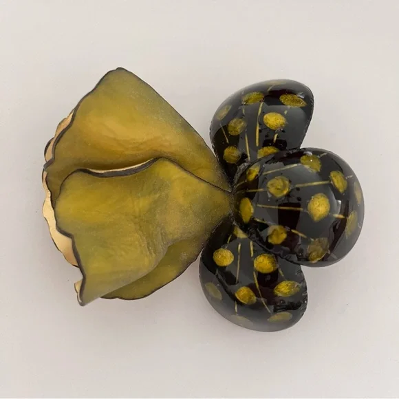 Rare Cilea Paris Resin Floral Pin Brooch - Picture 4 of 14